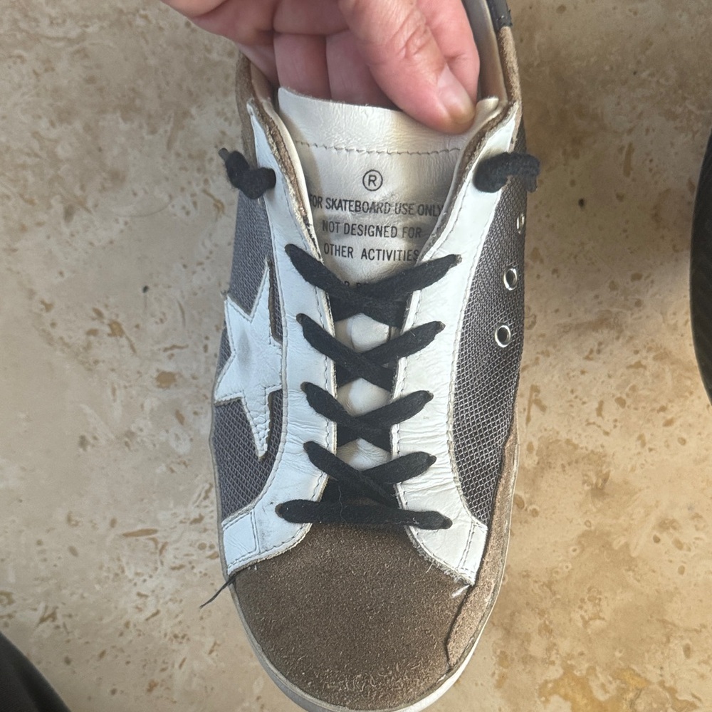 Golden Goose Brown and White Sneakers - Picture 11 of 11